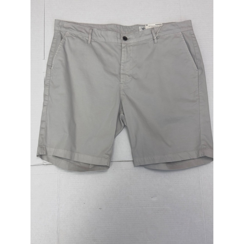 AG Adriano Goldschmied Wanderer Slim Trouser Shorts Men 38 Silver Fog Grey